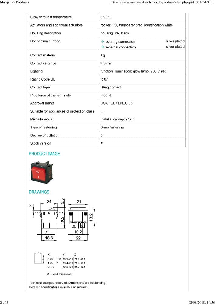 Marquardt Rocker Switches - Series 1800