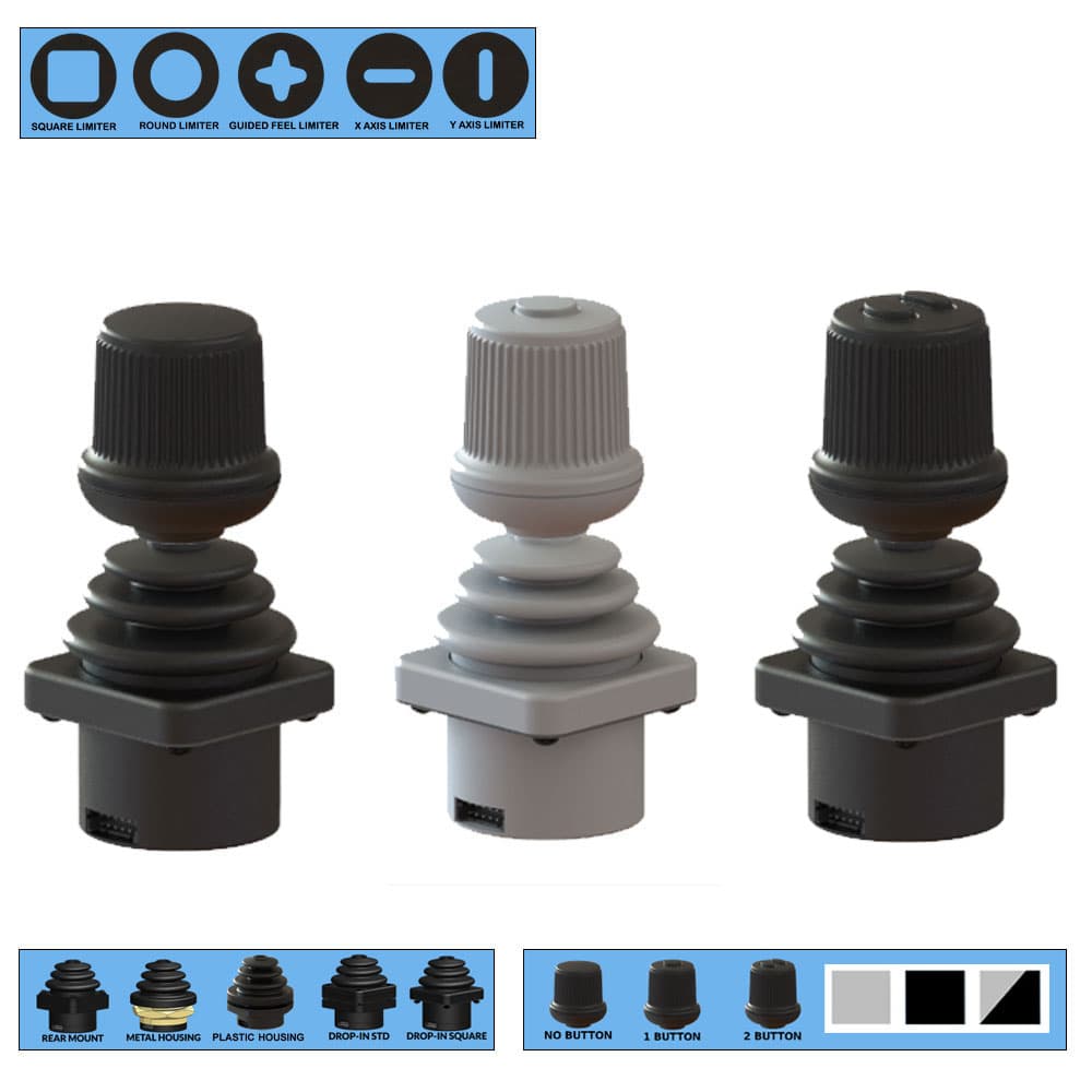 Ruffy HE2 Fingertip Hall Effect Joystick 3 Axis Range