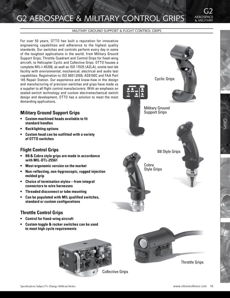 OTTO G2 Trottle Control Grip Range