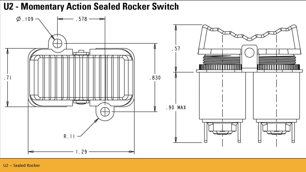 OTTO U2 Sealed Rocker Switch Range