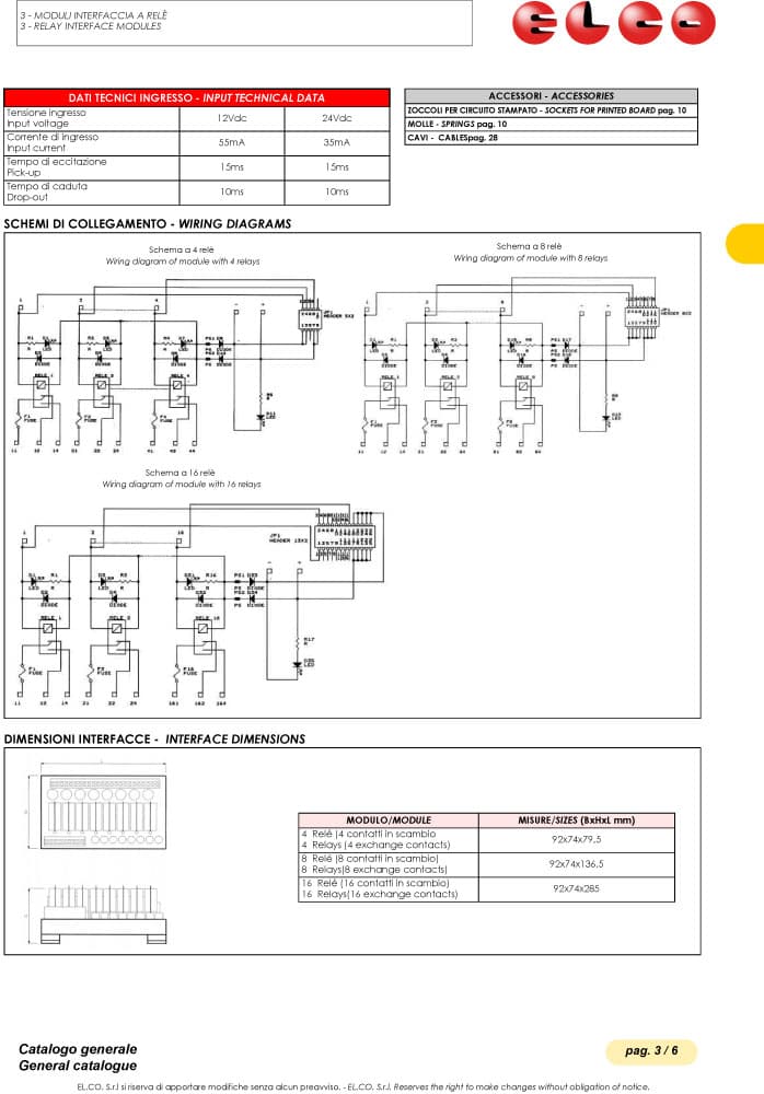 Elco One Exchange Contact Electromechanical Relay with Flat Connector - RM Series