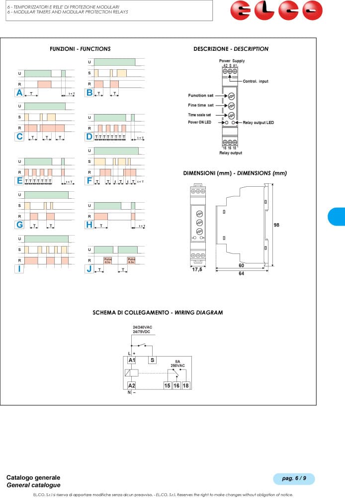 Elco Multi Functional Timers - TEMF S Series
