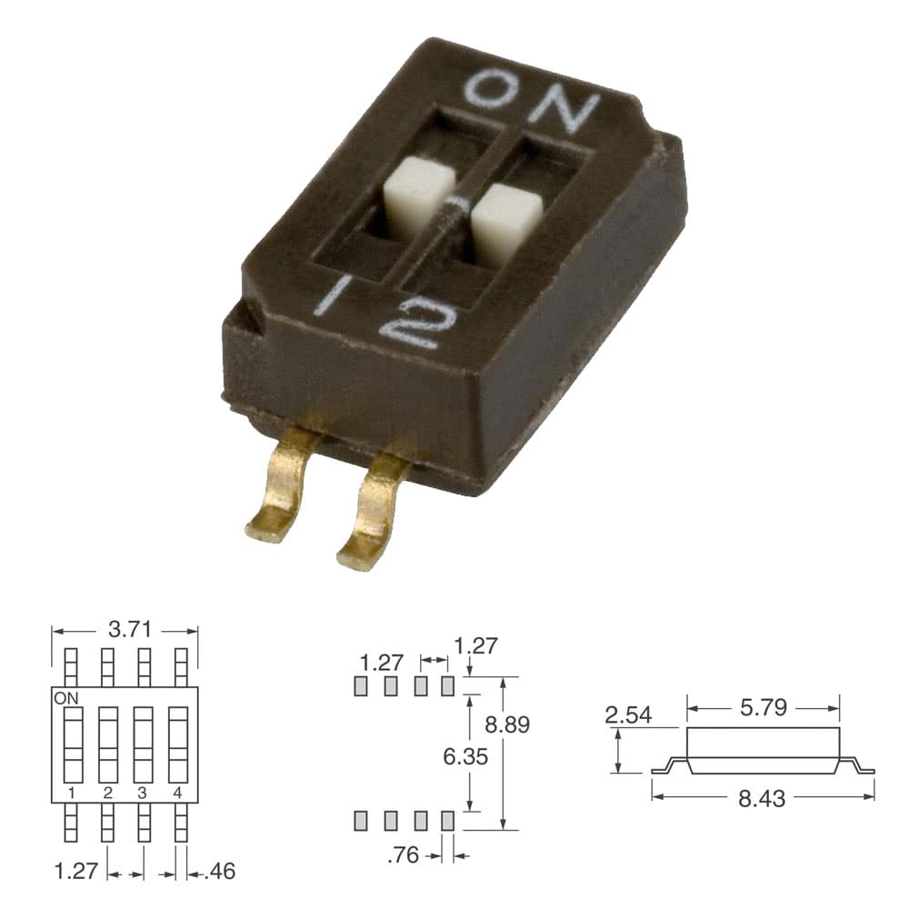 CTS Half Pitch Dip Switch 218 Series